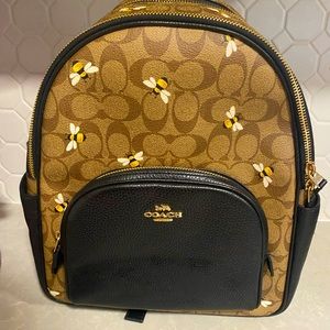 Coach Signature Backpack with bees